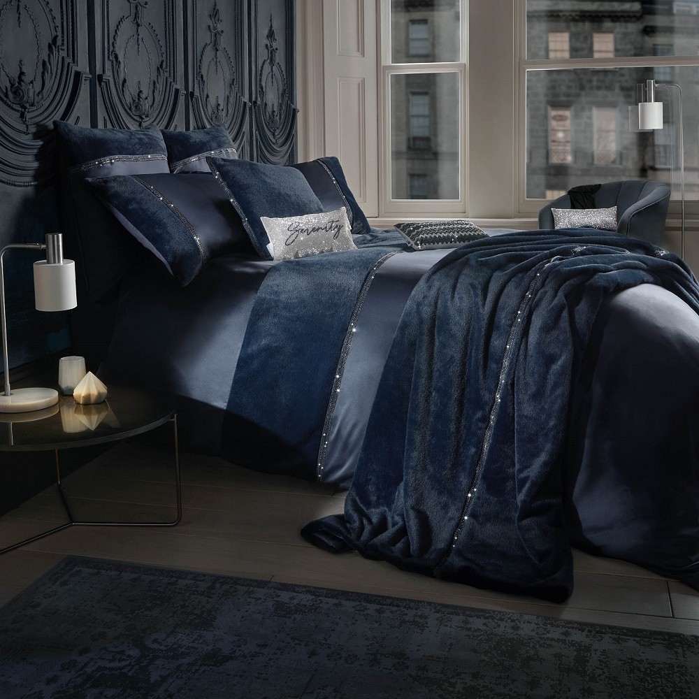 Sylvie Indigo Standard Pillowcase 50cm x 75cm Pair by Rita Ora image 2