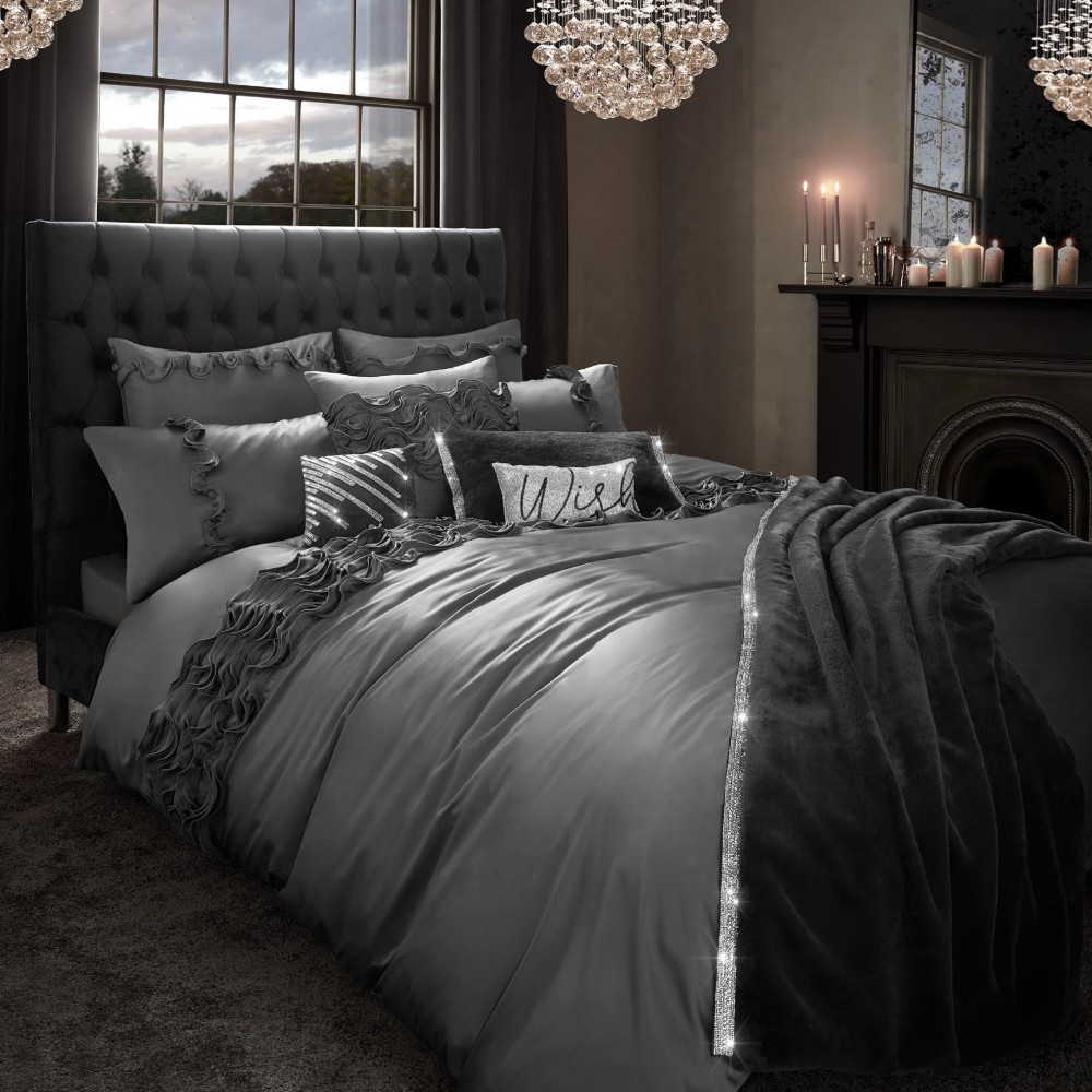 Tirana Truffle Squrare Pillowcase Pair by Rita Ora image 3