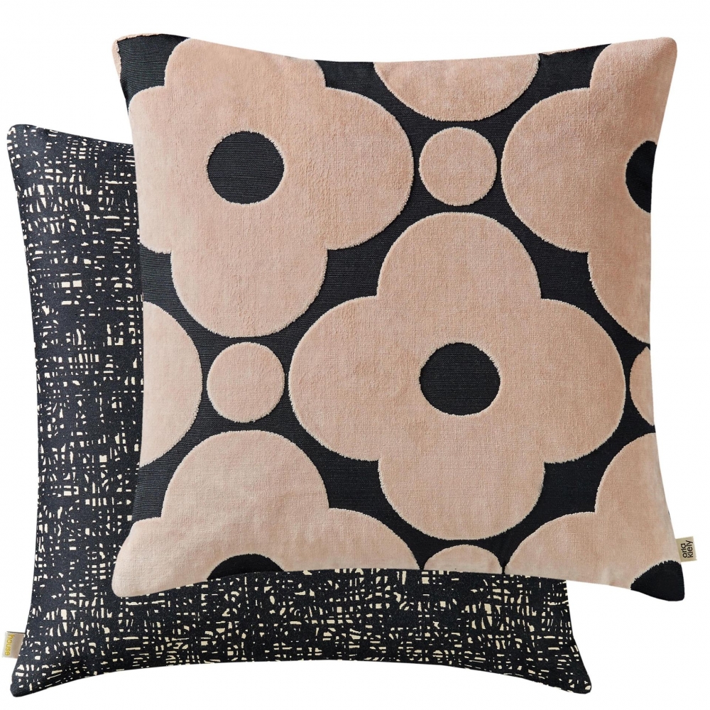 Velvet Spot Flower 50x50cm Cushion by Orla Kiely - Tea Rose